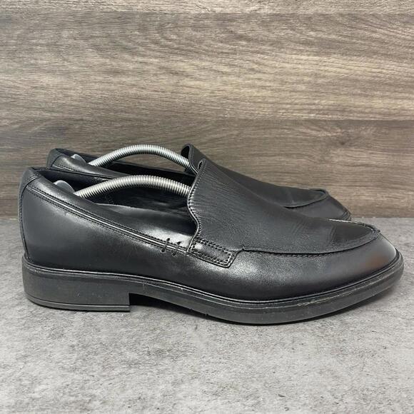 ECCO Vitrus Shoes Mens Size 11 Black Leather Slip On Loafers Dress Shoe main image 10